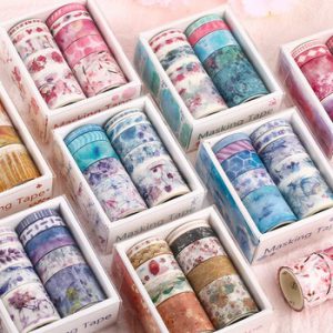 10pcs/set Decorative Kawaii Washi Tape Set Sea and Forest Series Japanese Paper Stickers Japanese Stationery Scrapbooking Supply