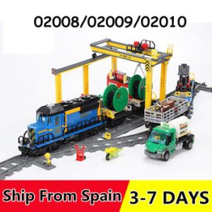 02008 02009 02010 City Cargo Train Series Building Blocks with motor remote control Compatible 60052 60098 60051