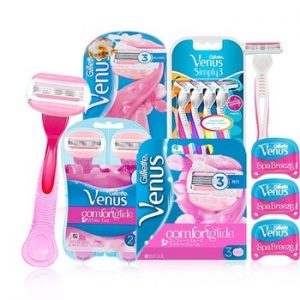 Gillette Venus Razor for Women Smooth Lubricating & Comfortable Ultra Thin 3 Layers Shaving Razor Blades Girl Body Hair Removal