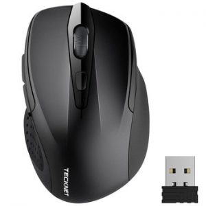 TeckNet Pro 2.4GHz Wireless Mouse Nano Receiver Ergonomic Mice 6 Buttons 2600DPI 5 Adjustment Levels for Computer Laptop Desktop