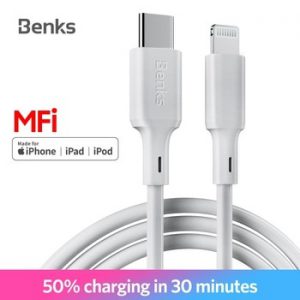 Benks M13 MFi PD Cable USB C to Lightning Power delivery Type C Fast Charging Cable For iPhone X/XS/XR/XS Max/8/Plus/iPad Pro