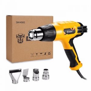 DEKO 220V Heat Gun 2000W Variable 3 Temperatures Advanced Electric Hot Air Gun with Four Nozzle Attachments Power Tool