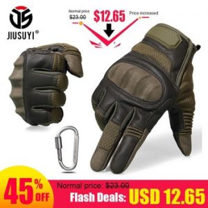 Tactical Military Full Finger Gloves Touch Screen Airsoft Combat Paintball Shooting Hard Knuckle Armor Bicycle Driving Glove Men