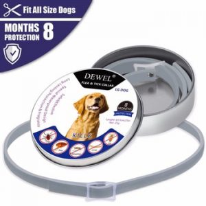 Dewel Pet Dog Collar Anti Flea Ticks Mosquitoes Outdoor Protective Adjustable PET Collar 8 Months Long-term Protection