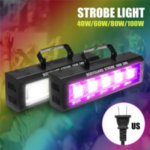 40/60/80/100W DMX512 LED Strobe Stage Flashing Lighting  Bar Disco DJ KTV Sound Activated Lamp Stage Effect Lighting US Plug