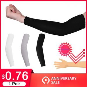 2 Pcs Arm Sleeves Warmers Safety Sleeve Sun UV Protection Sleeves Long Arm Cover Cooling Warmer for Running Golf Cycling Summer