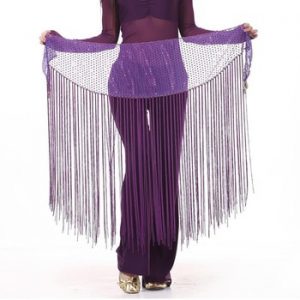 Women Belly Dance Sequin Tribal Tassel Hip Scarf Bellydance Triangle Hip Scarf Wrap Belt Skirt Fringes 10colors