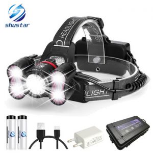 Super bright LED Headlamp 1 x T6+40 x 2835LED Headlight 4 lighting modes With intelligent light sensing For camping