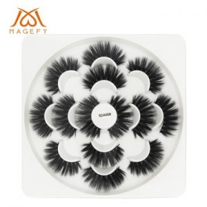 1/2/3/7 Pairs/Box Natural False Eyelashes 3d Mink Lashes Long Thick Real Mink Fake Eyelashes Extension for Beauty Makeup Kit