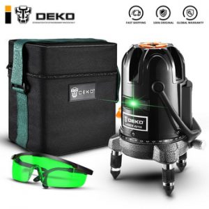 DEKO DKLL50-S1 5 Lines 6 Points Laser Level Green Laser Lines Multipurpose Cross-Line Outdoor Tilt Mode Can Work with Detector