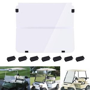 Folding Acrylic Golf Cart Windshield for Club Car DS 1982-2000 Clear Fold Down