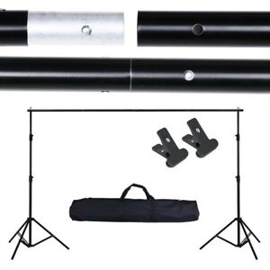 Adjustable Photography Photo Background Backdrop Support Stand Kit 10ft x6.5ft