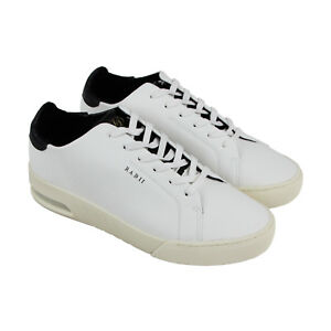 Radii Square Mens White Leather Low Top Lace Up Sneakers Shoes