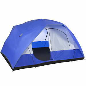 BCP 5-Person Dome Camping Tent - Blue