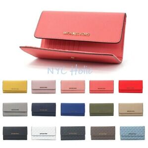 New Michael Kors Large Trifold Wallet Jet Set Travel