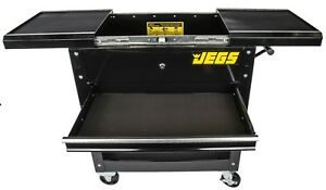 JEGS 81412 Heavy-Duty Tool Box Cart Sliding Top 350 lb. Capacity