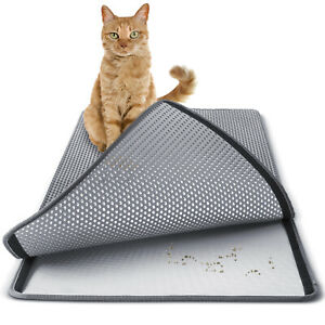 Cat litter Mat - Double Layer Pad - Large Flexible Trapping for Box Pan