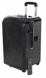 Rockville ROCKnGo 10" Powered Rechargable PA Speaker w Bluetooth + Wireless Mic