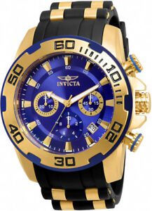 Invicta Men's Pro Diver Chrono 100m Stainless Steel/Black Silicone Watch 22313