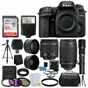 Nikon D7500 DSLR Camera 9 Lens 18-55 VR +70-300 +500MM + 32GB Best Value Bundle