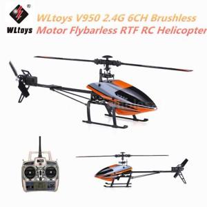 2018 WLtoys V950 2.4G 6CH 3D 6G Brushless Motor Flybarless RC Helicopter U0D4