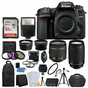 Nikon D7500 Digital Camera + 18-55mm VR + 70-300mm + Top Value Accessory Bundle