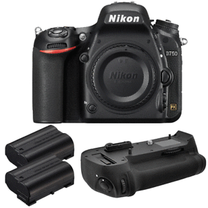 Nikon D750 FX-format 24.3MP Camera Body + Battery Grip + 2 Extra Battery Kit New