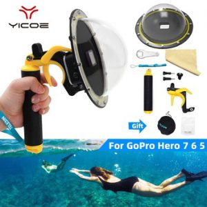 Go Pro Dome Port Cover Lens Hood For GoPro Hero 7/6/5/4/3 3+ Waterproof Case Housing Trigger Grip Dome Photography Accessories