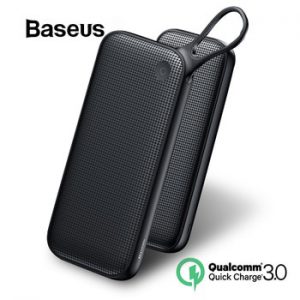 Baseus 20000mAh Power Bank Double Quick Charge 3.0 USB External Battery for iPhone 11 Pro Max 18W PD Fast Chagring Powerbank