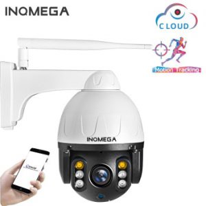 INQMEGA Cloud 1080P Outdoor PTZ IP Camera WIFI Speed Dome Auto Tracking Camera 4X Digital Zoom 2MP Onvif IR CCTV Security Camera