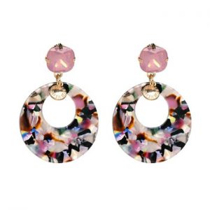 JUJIA Trend 7 colors fashion women earrings big round vintage statement Earrings for women jewelry