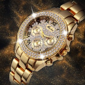 MISSFOX Women Watches Luxury Watch Women Fashion 2019 Relogio Feminino Chronograph Roman Gold Ladies Watches Quartz Wristwatches