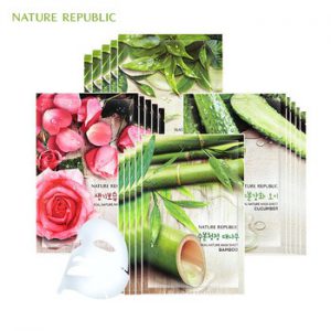 12pcs/lot EXO Nature Republic Sheet Mask Moisturizing Oil Control Whitening Shrink Pores Facial Mask Korean Face Mask