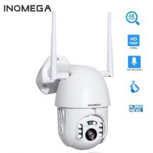 INQMEGA 4X Digital Zoom H.265X 1080p PTZ IP Camera Outdoor  Speed Dome CCTV Security Cameras  WIFI Exterior IR Home Surveilance