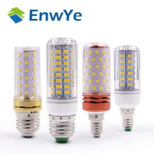 EnwYe E27 E14 LED Corn lamp True power 2W 4W 6W 9W 12W  220V 240V Corn Bulb Chandelier Candle LED Light For Home Decoration