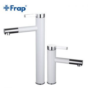 Frap New Arrival White Spray Painting bath sink faucet Bathroom cold and hot tap Crane with Aerator 360 Rotating F1052-14/15