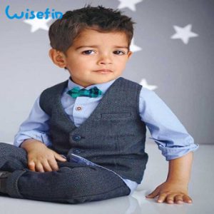 Formal Boys Suits High Quality Gentleman Suit For Boy 4Pcs Shirt+vest+Bow tie+Pants 2-7Years Kids Clothing Discount Promotion