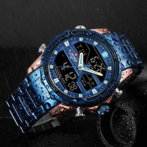 Man Stainless Army Military Wrist Watch NAVIFORCE Luxury Brand Men Watch Fashion Sports Watches Men's Waterproof Quartz Clock