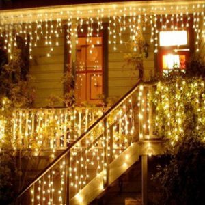 christmas lights outdoor decoration 5 meter droop 0.4-0.6m led curtain icicle string lights new year wedding party garland light