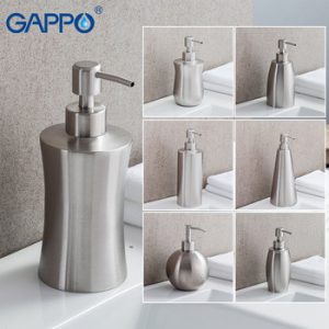 GAPPO liquid soap dispensers bathroom stainless steel color emulsion bottle bathroom kitchen accessories soap pumps