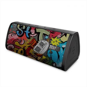 MIFA Black-Graffiti Bluetooth Speaker IPX5 Waterproof Bluetooth 4.2 Wireless Speaker Micro SD Built-in Mic Stereo Sound TWS