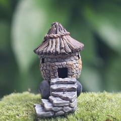 Feiqiong Fairy Cottage Landscape Decor Resin House Garden Ornament