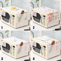 Microwave Oven Dust Cover Plastic Flower Waterproof Oil proof Dustproof Storage Bags Organizer Spoon #236445