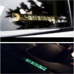 Universal Car Luminous Temporary Parking Card Plate Sucker Night Phone Number Card for Car Stop Parking Sign Notice Number