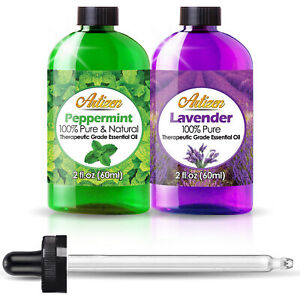 Peppermint Essential Oil Combo Set (100% PURE - UNDILUTED) – 2 x 2oz Bottles