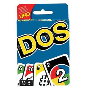 Uno DOS Card Game Colorful Classic Teams Version Mattel CHOP