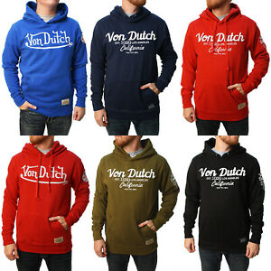 Von Dutch Logo Men's Est. 1929 California Pullover Hoodie