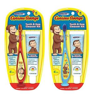 Curious George Cleanser Kit 2-Pack Toothbrush & Toothpaste Training Set CHOP