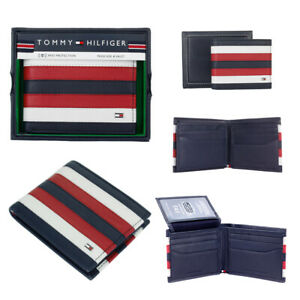 Tommy Hilfiger Men's RFID Protection Leather Wallet Passcase & Valet Billfold