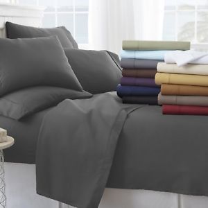 Home Collection Ultra Soft Cozy 6 Piece Bed Sheet Set -All-Season Hypoallergenic